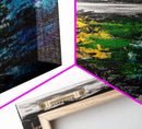 Abstract Mountain, Scenic Landscape, Autumn Colors Art, Canvas Print, Bold Nature Painting, Modern Wall Art, Office Decor