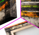 Forest Through Seasons, Abstract Nature Art, Vibrant Tree Painting, Framed Canvas Print, Modern Living Room Art, Colorful Landscape Art