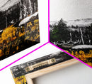 Autumn Elk, Wildlife Painting, Rustic Lodge Decor, Mountain Scene Art, Framed Canvas Print, Cabin Wall Art, Fall Art, Western Decor