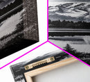 Teton Mountains, Framed Canvas Print, National Park Art, Rustic Cabin Decor, Wilderness Landscape, Black and White Art, Office Decor