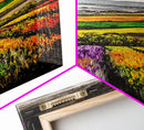 Vibrant Field Landscape, Autumn Farm Painting, Rustic Countryside Decor, Farmhouse Wall Art, Nature Artwork, Framed Canvas Print