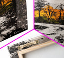 Autumn Forest Path, Fall Landscape Art, Woodland Painting, Nature Wall Art, Rustic Decor, Modern Wall Print, Framed Canvas Print