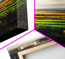Rolling Fields, Golden Hills, Autumn Landscape, Rustic Home Decor, Living Room Art, Framed Canvas Print, Nature Wall Art