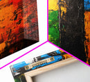 Vibrant Key Art, Colorful Modern Painting, Industrial Wall Decor, Rustic Home Accent, Unique Gift Idea, Framed Canvas Print