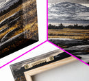 Snowy Mountains, Dramatic Sky, Wilderness Scene, Framed Canvas Print, Rustic Wall Art, Cabin Decor, Nature Inspired Artwork