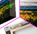 Colorful Fields, Abstract Landscape Art, Modern Nature Wall Decor, Vibrant Impressionist Painting, Living Room Wall Art, Canvas Print