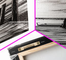 Wooden Dock, Black and White Lake Art, Rustic Cabin Wall Decor, Peaceful Waterfront Scene, Minimalist Landscape, Canvas Print