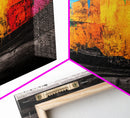 Abstract Canoe, Vibrant Boat Painting, Coastal Art, Modern Boho Decor, Colorful Wall Art, Framed Canvas Print, Dining Room Accent