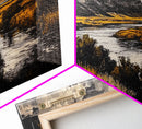Western River, Rustic Landscape, Southwest Art, Moody Nature Painting, Lodge Wall Decor, Mountain Home Art, Canvas Print, Coastal Print