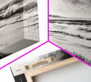 Stormy Ocean, Black and White Canvas Print, Coastal Wall Art, Dramatic Seascape Painting, Nautical Home Decor, Living Room Statement