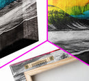 Colorful Wave, Tropical Sunset, Surf Art, Canvas Print, Beach Wall Art, Coastal Decor, Vibrant Ocean Painting, Framed Canvas Print, Large Wall Art