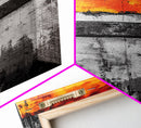 Metal Latch, Rustic, Bold, Abstract, Framed Canvas Print, Industrial Wall Art, Farmhouse Decor, Textured Painting, Unique Wall Accent