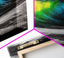 Vibrant Ocean Wave, Abstract Surf Art, Tropical Wall Art, Framed Canvas Print, Beach House Decor, Coastal Living Room Wall Art
