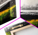 Abstract Coastal Art, Ocean Horizon, Dramatic Sky, Framed Canvas Print, Large Wall Art, Modern Living Room Decor, Beach House Art