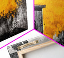 Adobe House, Southwestern Art, Yellow Wall Painting, Rustic Desert Decor, Black and White Canvas Print, Living Room Wall Art