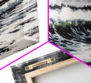 Ocean Wave, Coastal Art, Large Wall Art, Black and White Painting, Abstract Seascape, Living Room Decor, Framed Canvas Print, Beach House
