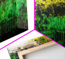 Wildflowers, Green and Yellow, Nature Wall Art, Canvas Print, Boho Art, Botanical Decor, Living Room Art, Earthy Tones, Floral Aesthetic