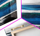 Ocean Waves, Coastal Abstract, Bold Blue, Canvas Print, Beach Wall Art, Modern Minimalist Painting, Bedroom Wall Decor