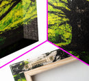 Majestic Tree, Forest Green, Nature Inspired, Framed Canvas Print, Botanical Wall Art, Office Wall Decor, Boho Landscape