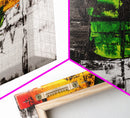 Colorful Guitar, Abstract Canvas Print, Music Lover Decor, Bohemian Wall Art, Artistic Home Painting, Living Room Statement Art