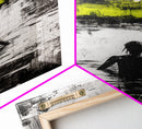 Woman in Water, Abstract Reflection, Moody Wall Art, Black and White Canvas Print, Contemporary Bedroom Art, Minimalist Home Decor