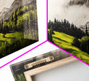 Rolling Hills, Green Landscape, Mountain View, Canvas Print, Nature Inspired Art, Living Room Wall Art, Scenic Home Decor, Rustic Art