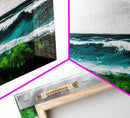 Ocean Waves, Seascape Art, Coastal Decor, Beach House, Framed Canvas Print, Large Wall Art, Modern Nautical, Living Room Art
