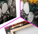 Abstract Stones, Modern Art, Vibrant Wall Decor, Canvas Print, Black White Orange, Office Art, Contemporary Home Decor, Large Wall Art