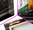 Industrial Ramp, Urban Minimalist, Canvas Print, Monochrome Wall Art, Modern Home Decor, Office Artwork, Geometric Abstract, Grayscale Painting