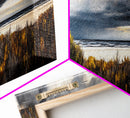 Stormy, Coastal Landscape, Seascape, Beach, Framed Canvas Print, Large Wall Art, Modern Painting, Ocean Decor, Bedroom Wall Art, Moody Art