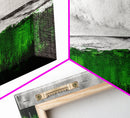 Green Ocean, Coastal Storm, Vibrant Seascape, Framed Canvas Print, Beach Art, Abstract Ocean Painting, Minimalist Wall Decor, Living Room Art