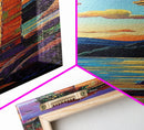 Archway, Sunset, Stone Portal, Dreamscape Framed Canvas Print, Mediterranean Wall Art, Spiritual Decor, Eclectic Entryway Accent, Sunset Painting