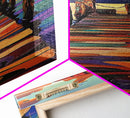 Sunset Pier, Pathway, Landscape, Framed Canvas Print, Coastal Wall Art, Sunset Beach Decor, Living Room Art, Colorful Landscape Painting