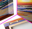 Sunset Beach, Waves, Tropical - Canvas Print, vibrant coastal sunset art, island boho decor, beach house or living room wall statement piece