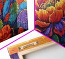 Cactus Bloom, Bold, Flowers, Blooming Cactus Flower Framed Canvas Print, Colorful Botanical Wall Art, Kitchen Boho Decor, Desert Art