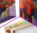 Colorful Rope Knot, Textured Fabric Art, Whimsical Decor, Framed Canvas Print, abstract textile art, fiber wall art, boho bedroom