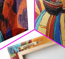 Mexican Blanket Table, Colorful Still Life, Canyon View, Canvas Print, Kitchen Wall Art, Folk Style Decor, Boho Dining Room Art