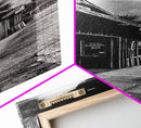 Western Saloon, Rustic Storefront, Desert Vibes, Black and White Photography, Framed Canvas Print, Man Cave Art, Americana Wall Style
