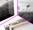 Wild Grass Field, Windswept Plains Scene, Minimalist Nature, Framed Canvas Print, Boho Bedroom Art, Modern Office Wall Art, Rustic Charm