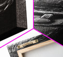 Leather Strap, Worn Texture, Rustic Detail, Framed Canvas Print, Industrial Wall Decor, Masculine Style, Close-Up Texture Art