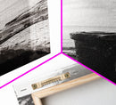 Coastal Pipe, Ocean View, Rusted Metal, Framed Canvas Print, Industrial Nautical Art, Bathroom Wall Decor, Minimal Seaside Landscape