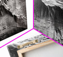 Topographic Map Detail, Antique Terrain, Black and White Landscape, Canvas Print, Office Wall Art, Historical Geography Decor