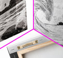 Ocean Wave Art, Coastal Decor, Heart Wave Wall Art, Black and White Photography, Canvas Print, Beach Bathroom, Surf Vibes, Minimalist Surf Home