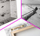 Abandoned Beach Pipe, Surreal Coastal Scene, Washed Ashore Photography, Framed Canvas Print, Moody Living Room or Fall Wall Art
