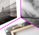 Desert Storm, Solitude Photography, Dramatic Landscape Art, Wind and Sand Scene, Canvas Print, Modern Living Room or Office Wall Art