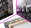 Elk Herd, Mountain Wild, Autumn Majesty, Framed Canvas Print, Rustic Cabin Decor, Wildlife Lover Gift, Fall Nature Wall Art