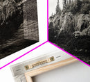 Pine Bluff, Rugged Coast, Northern Landscape, Canvas Print, Wilderness Wall Art, Rustic Decor, Lakehouse Art, Cabin Bedroom Style