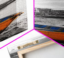 Yellow Boat, Coastal Wall Art, Seaside Home Decor, Beach Photography, Canvas Print, Nautical Theme, Bathroom Art, Minimalist Seascape