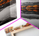 Lake Reflection, Autumn Colors, Scenic Mountains, Framed Canvas Print, Cozy Cabin Wall Art, Fall Wall Decor, Rustic Modern Home Style
