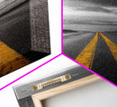Yellow Lines, Endless Road, Moody Highway Art, Adventure Wall Decor, Canvas Print, Urban Modern Wall Art, Man Cave or Office Art